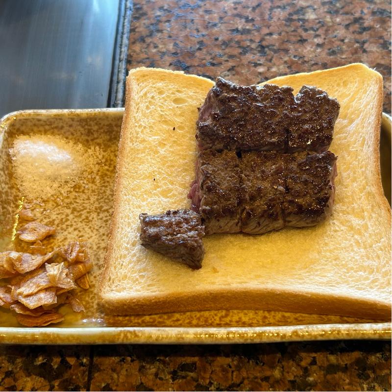 ミックスステーキコース（ロース＋赤身 150g）(鉄板焼きステーキ　一ツ葉ミヤチク)