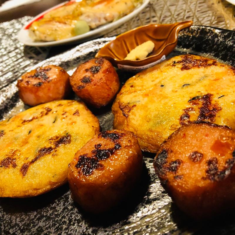 ほたて天 & 野菜天(出塚水産 （でづかすいさん）)