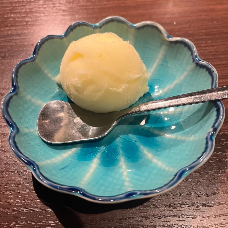 ゆずシャーベット(焼肉 わしの 新宿本店)