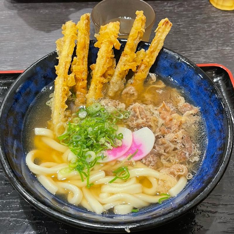 ごぼう天うどん(資さんうどん 下通店)