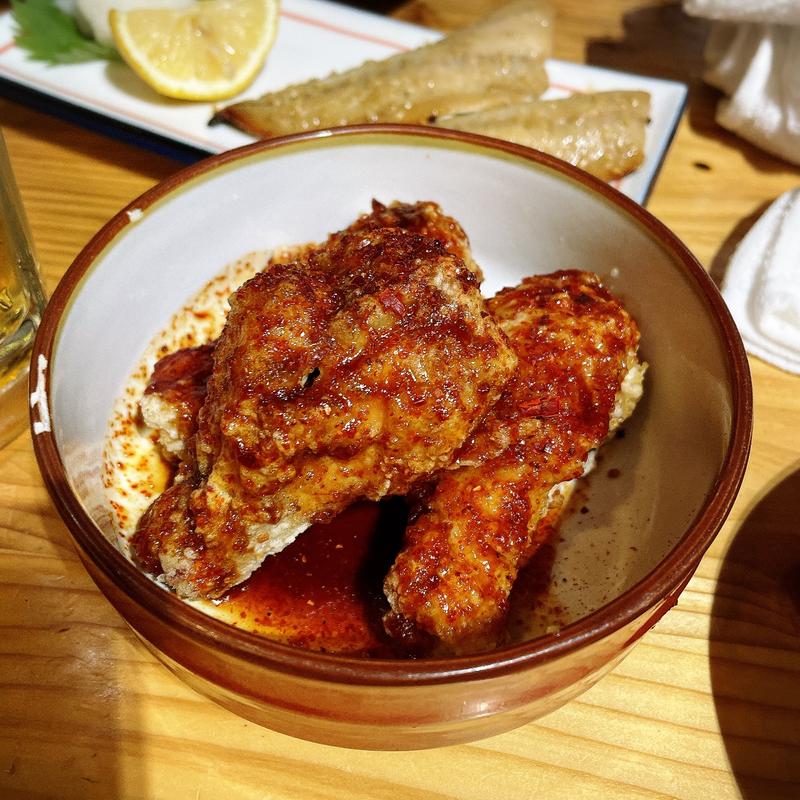 辛い手羽唐(魚の店 オカモ倶楽部)