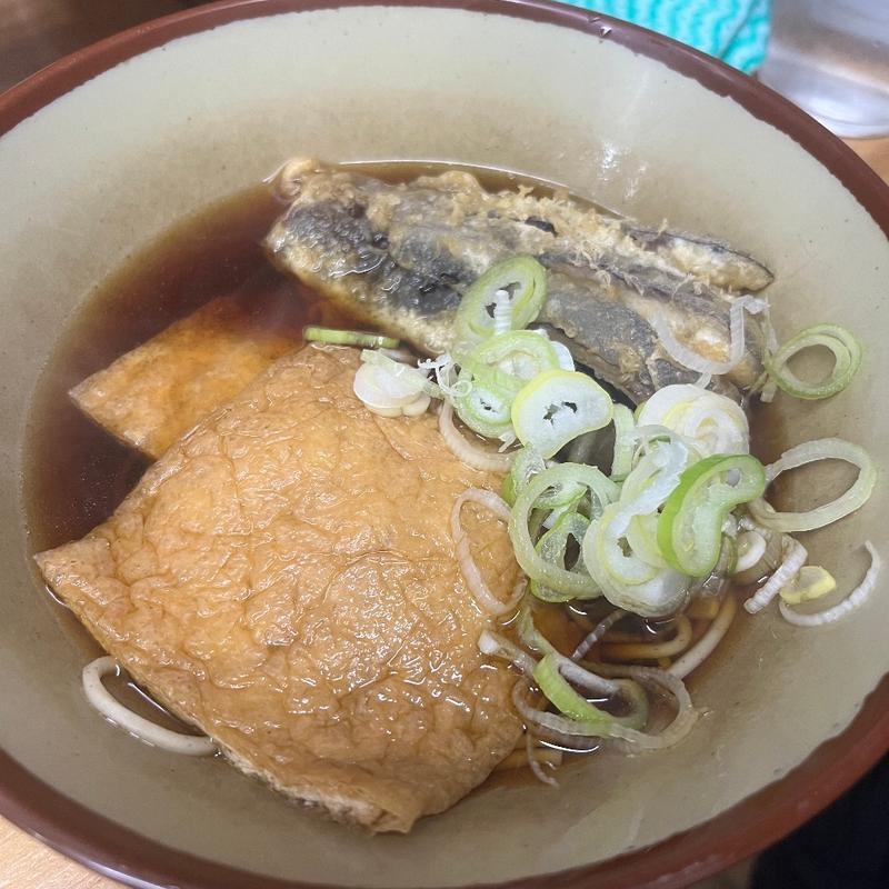 きつねそばナス天トッピング(そば谷)