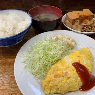 オムレツ 肉豆腐 ライス小 味噌汁(こづち)