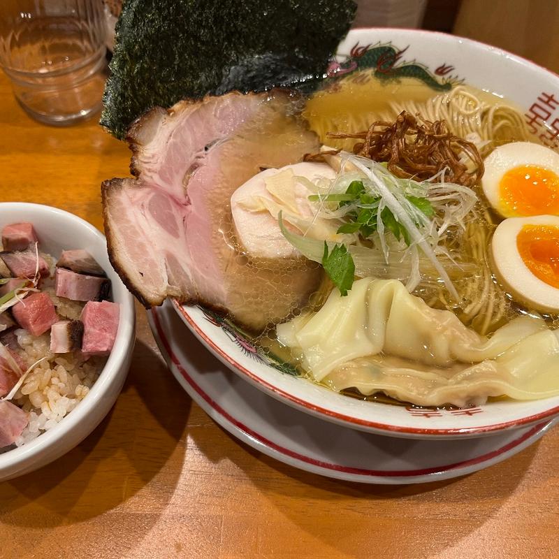 特製塩中華そば+ﾐﾆﾁｬｰｼｭｰ丼(中華そば やいろ亭)