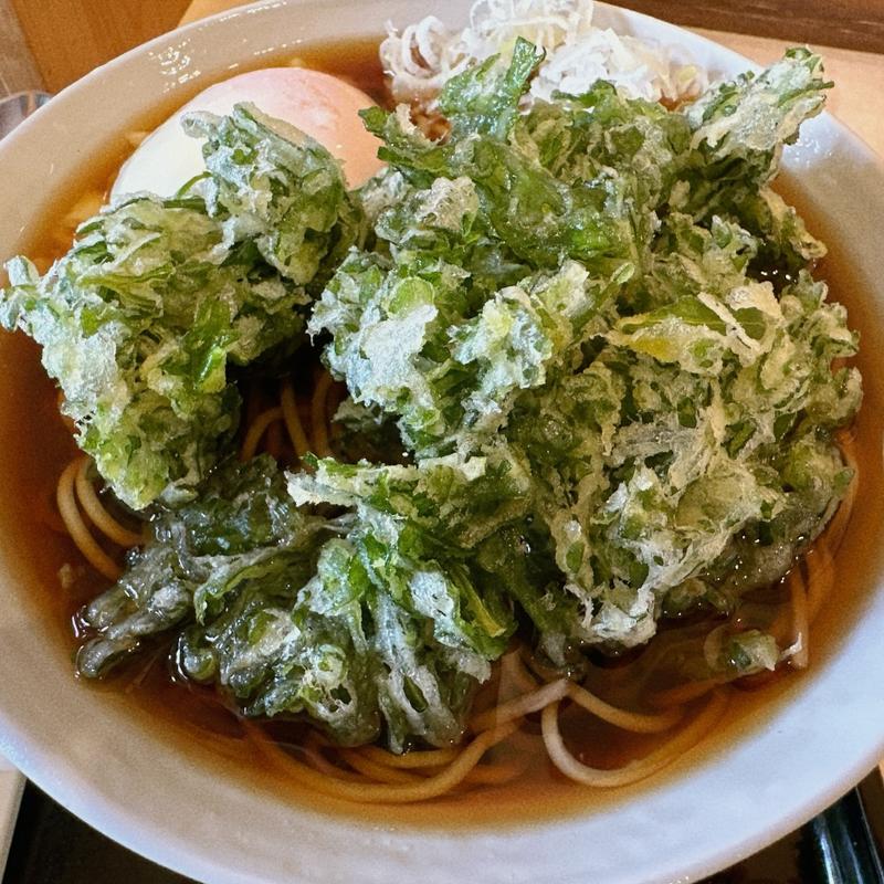 春菊天そば冷かけ(田そば （デンソバ）)