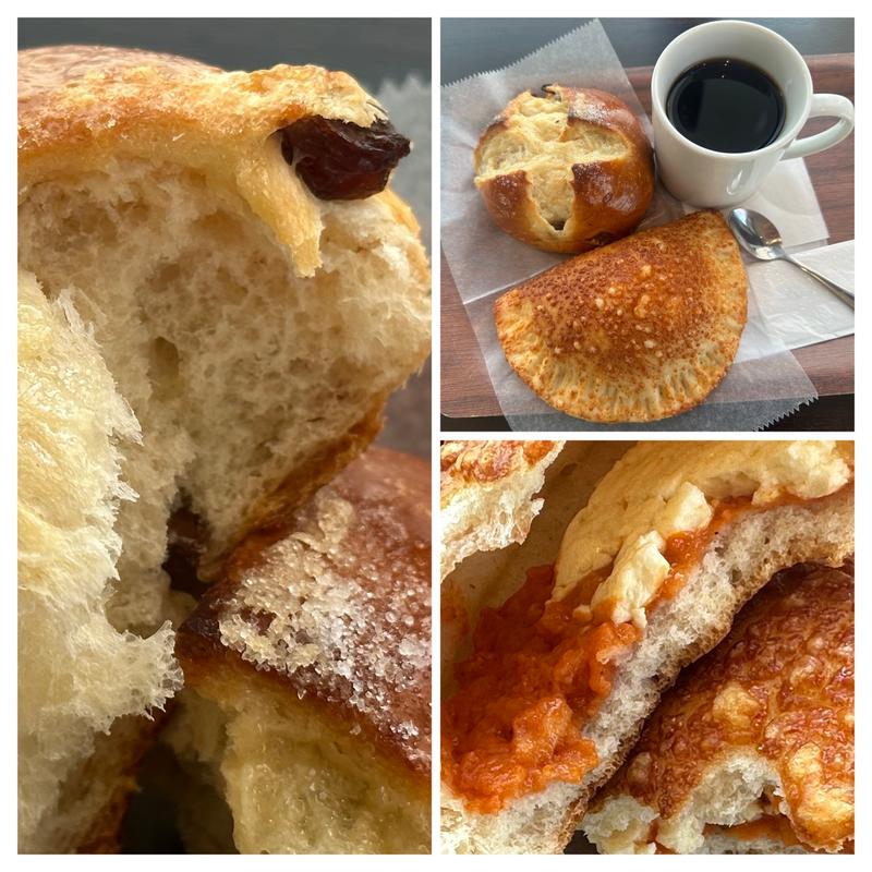 完熟トマトのカルツォーネ➕レーズンブル➕コーヒー(ハースブラウン 南万騎が原)