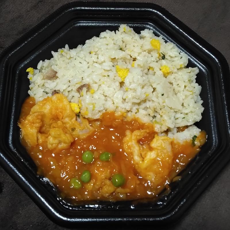 海老チリ＆炒飯(イオンエクスプレス 仙台北目町店)