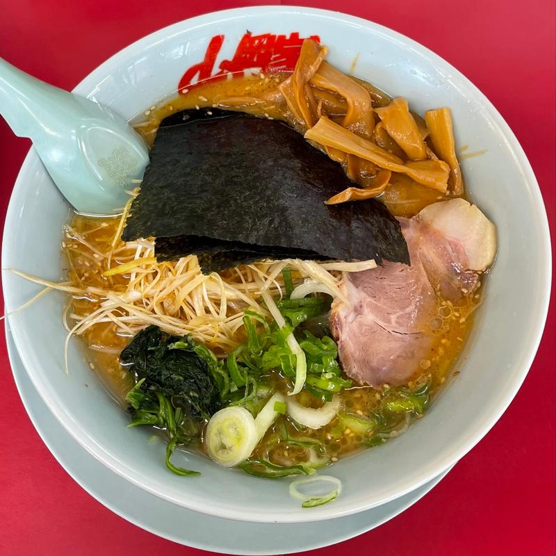 特製味噌ラーメン+メンマ+白髪ネギ(ラーメン山岡家 明石店)