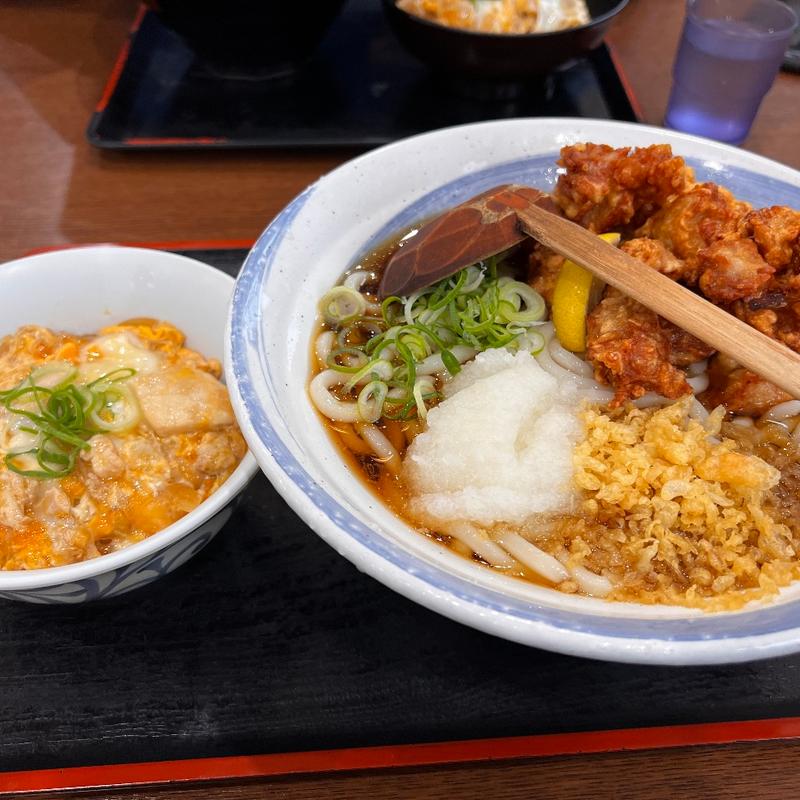 とり天ぶっかけうどん(鳴門うどん 大在店 （なるとうどん）)