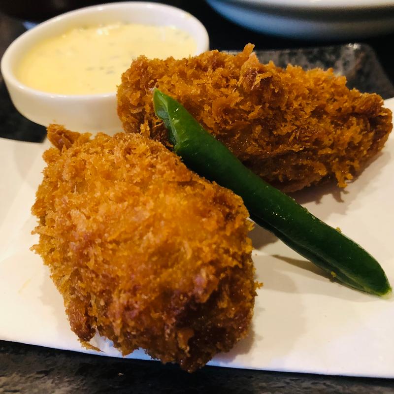 岡山県邑久の牡蠣フライ(とんかつ開花亭 荒田店 )