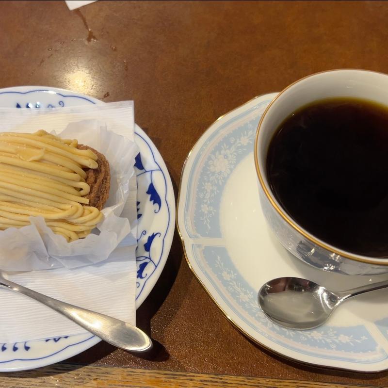 浦和ブレンドとモンブラン(越コーヒー店)