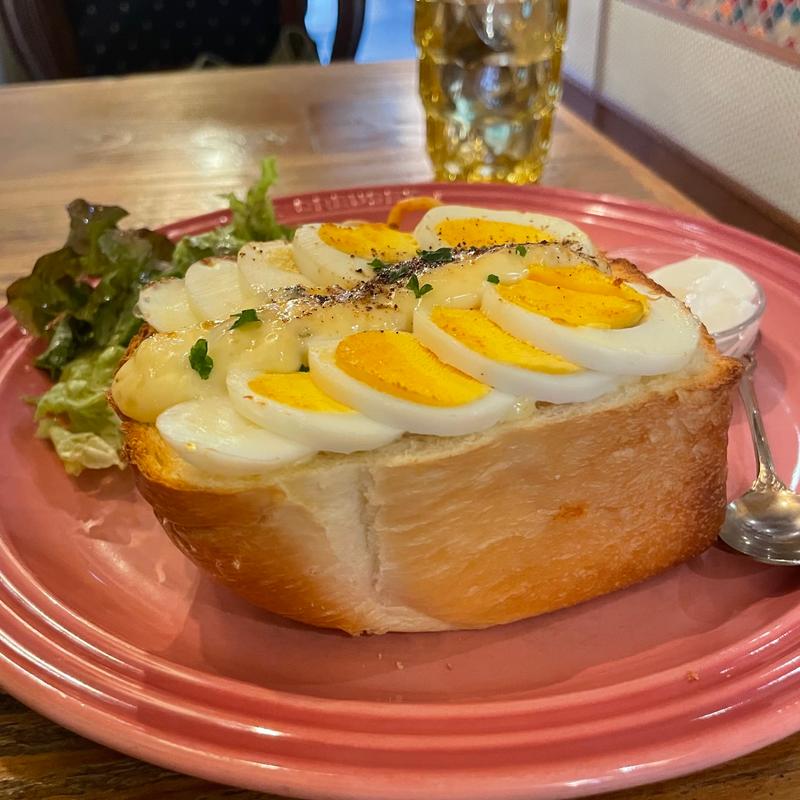大人のマヨたまトースト(Cafe Tokiona)