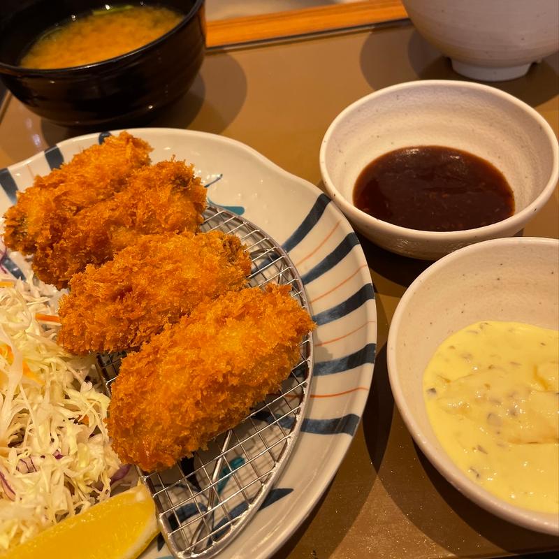 カキフライ定食(やよい軒 飯塚店)