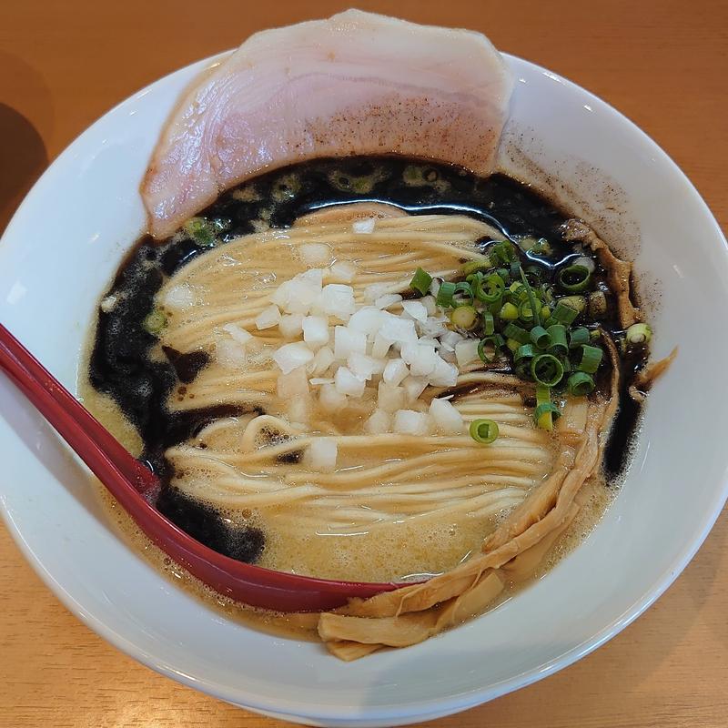 とりそば黒＋大盛り(麺堂 稲葉)