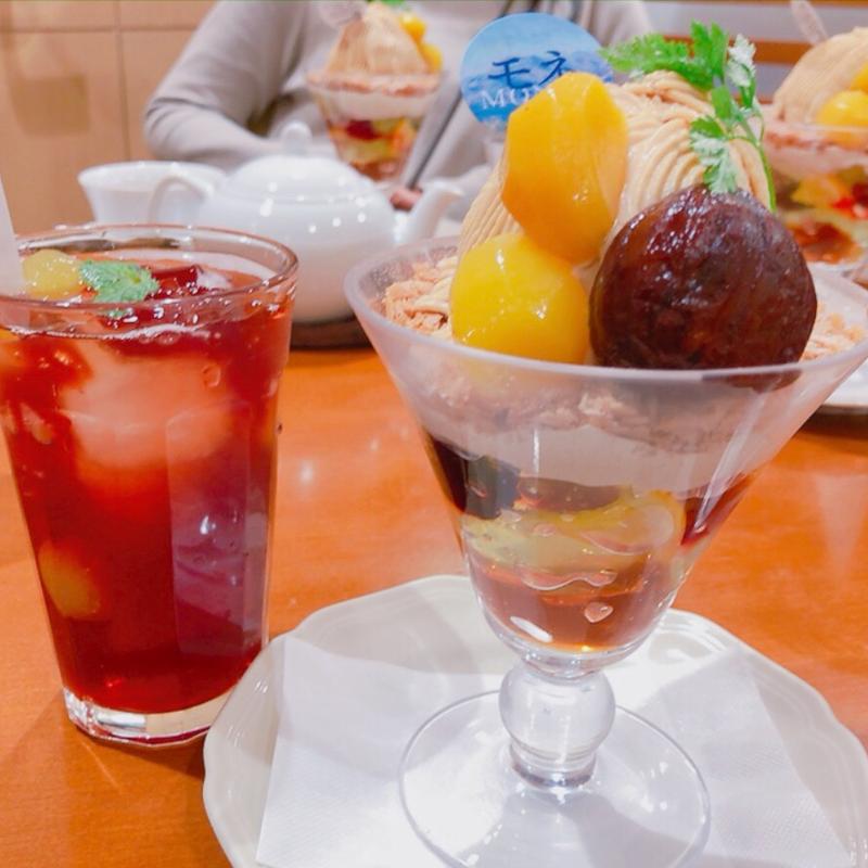 渋皮栗と紅茶のパフェ(アフタヌーンティー・ティールーム 阪神百貨店西宮店)