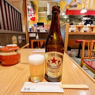 サッポロラガービール(赤星)(餃子歩兵 新宿小田急エース店)