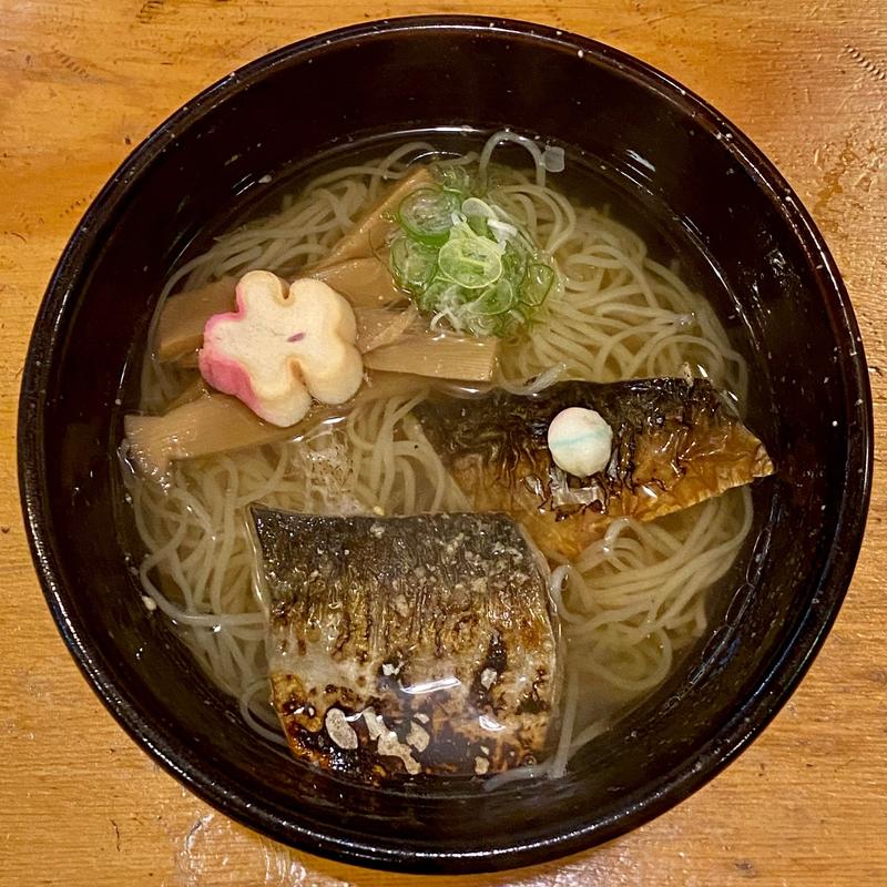 焼サバ塩らーめん(彩心（いろは）)