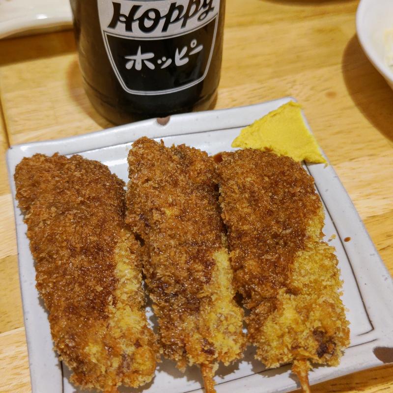 レバカツ(もつ焼き串焼き 肉の佐藤 藤沢店)