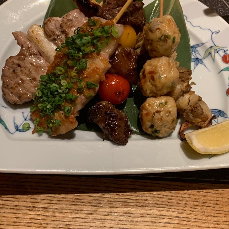 串焼き5種盛合せ(和食 波奈 仙台店)