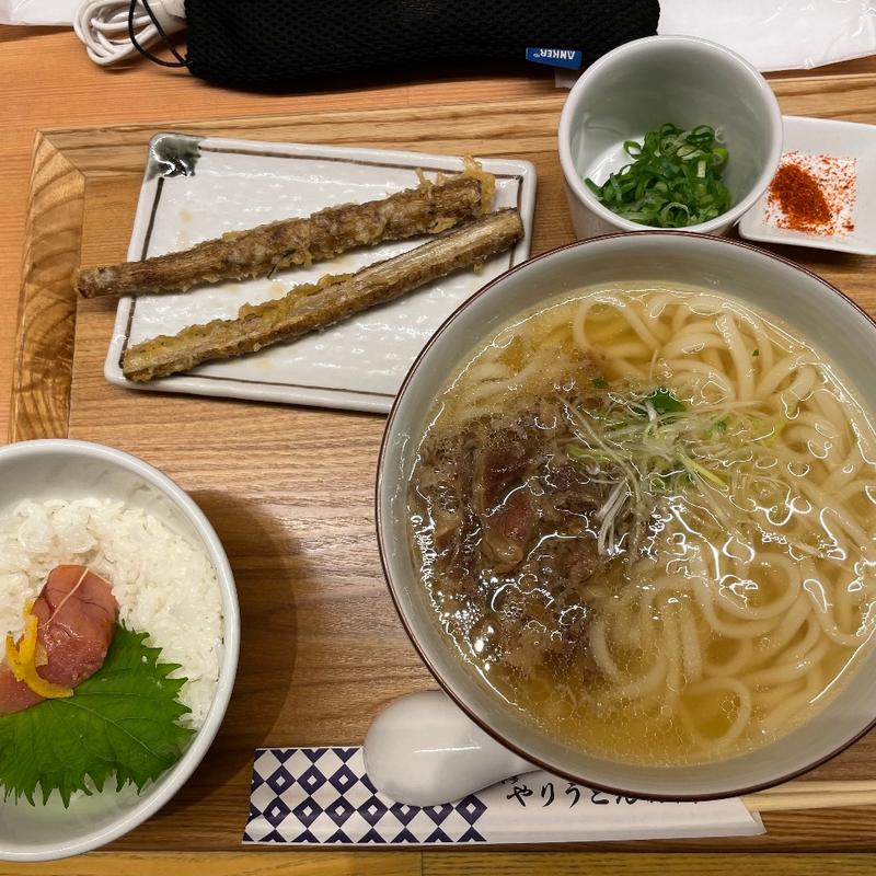 肉ごぼう天うどんセット(博多やりうどん 別邸)