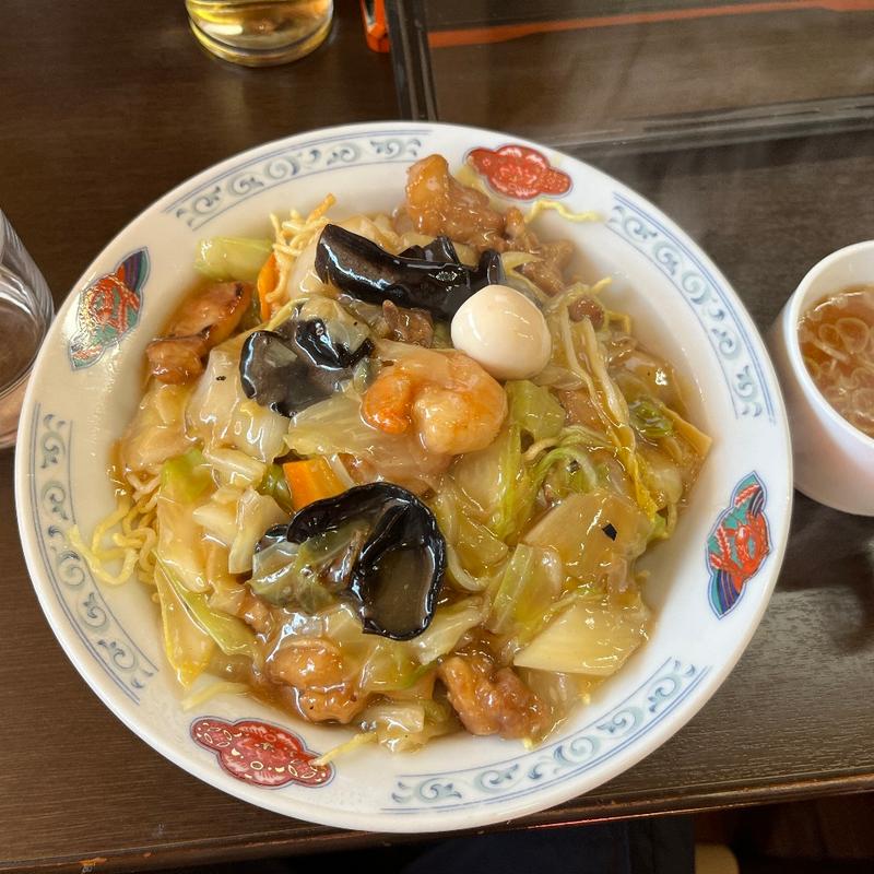 五目あんかけ焼きそば(桃園楼)