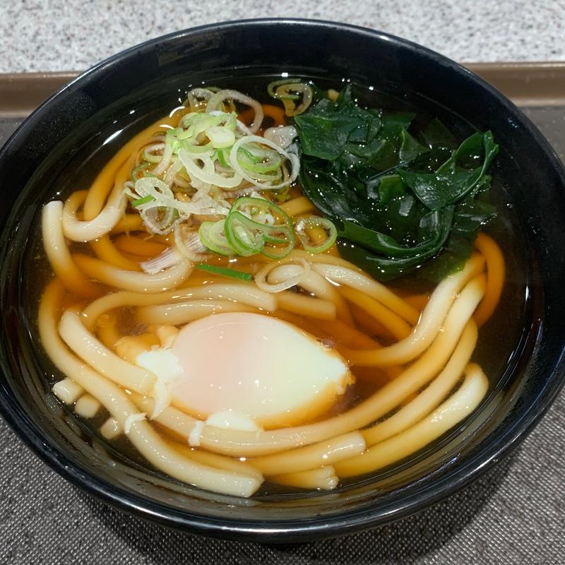 かけうどん(温泉玉子トッピング)(名代 富士そば 国立店 )