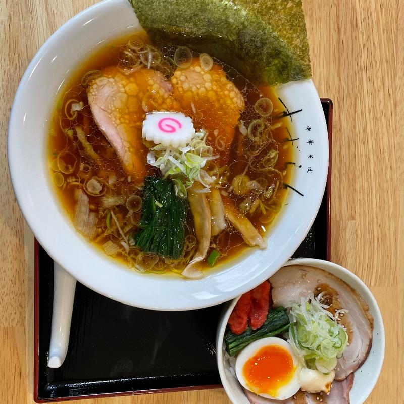 ゆかぽまかないセット（中華そば＋まかない丼）(自家製中華そば すずらん)