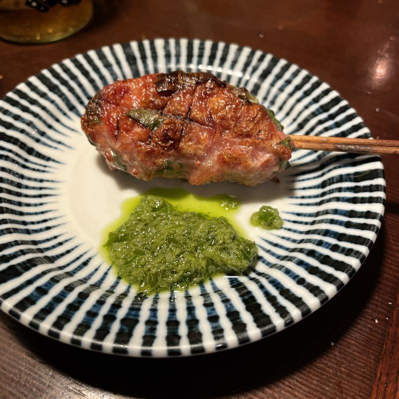 鴨と九条ねぎのつくね(大衆酒場 チャン栓チャン)