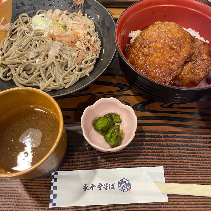 ソースカツ丼と冷たいおろしそば(永平寺そば 極)