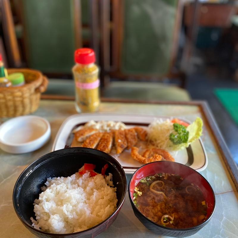 カジキマグロかつ定食(イカリング添え)(グリーン)