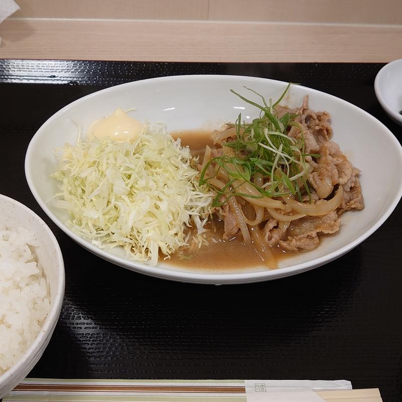 しょうが焼き定食(三ツ又食堂 みつまたママ)