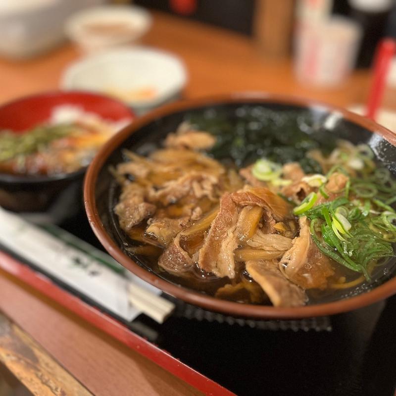 肉そば定食（うな丼）(海鮮市場 かつら丸)