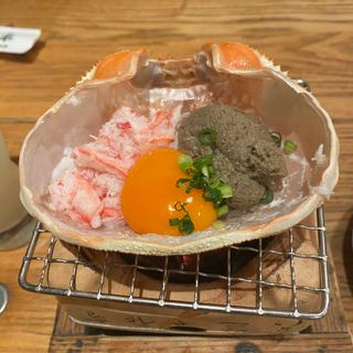 かに味噌甲羅焼き(近江町・海鮮市場料理 市の蔵 （いちのくら）)