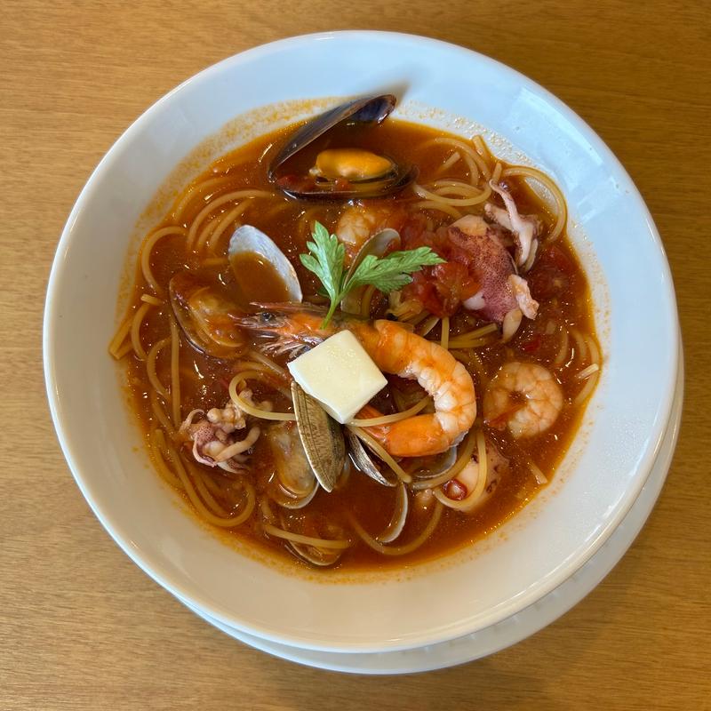 低糖質麺の魚介のスープパスタ(ココス 丸亀土器店 )