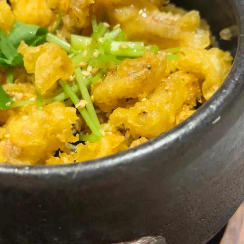 お任せコースの天丼(遊膳)