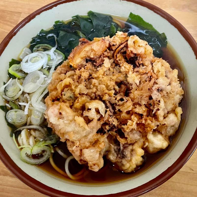 ジャンボゲソ天そば(そば谷)