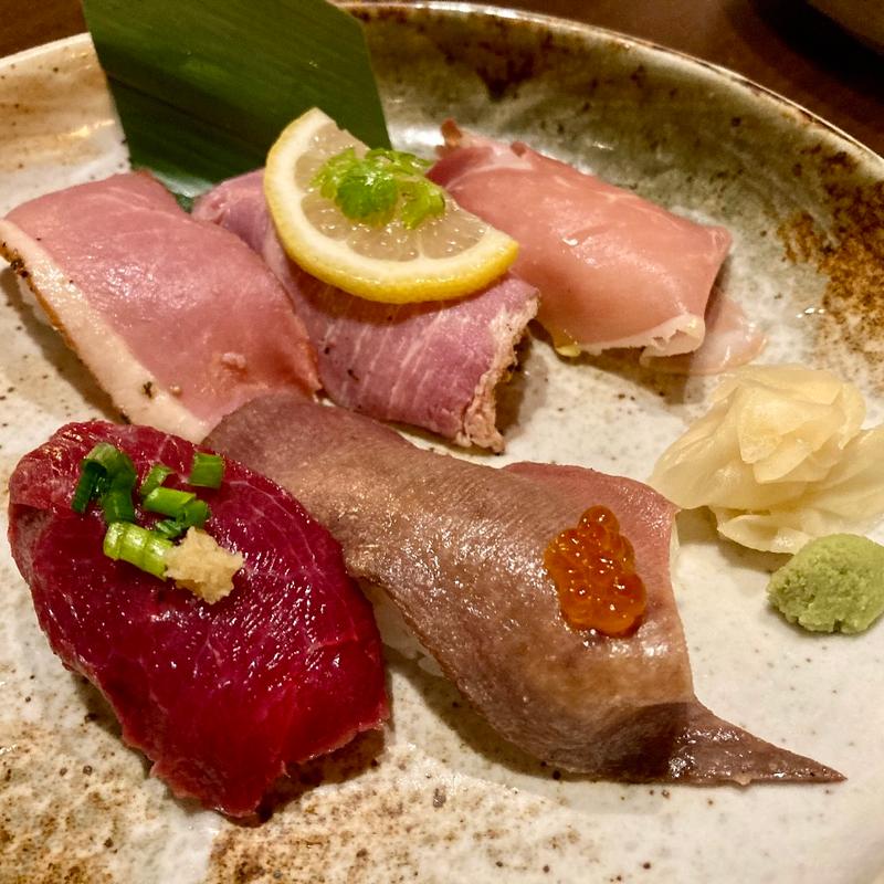 肉寿司5種盛り合わせ(隠れ庵 忍家 西那須野店 )