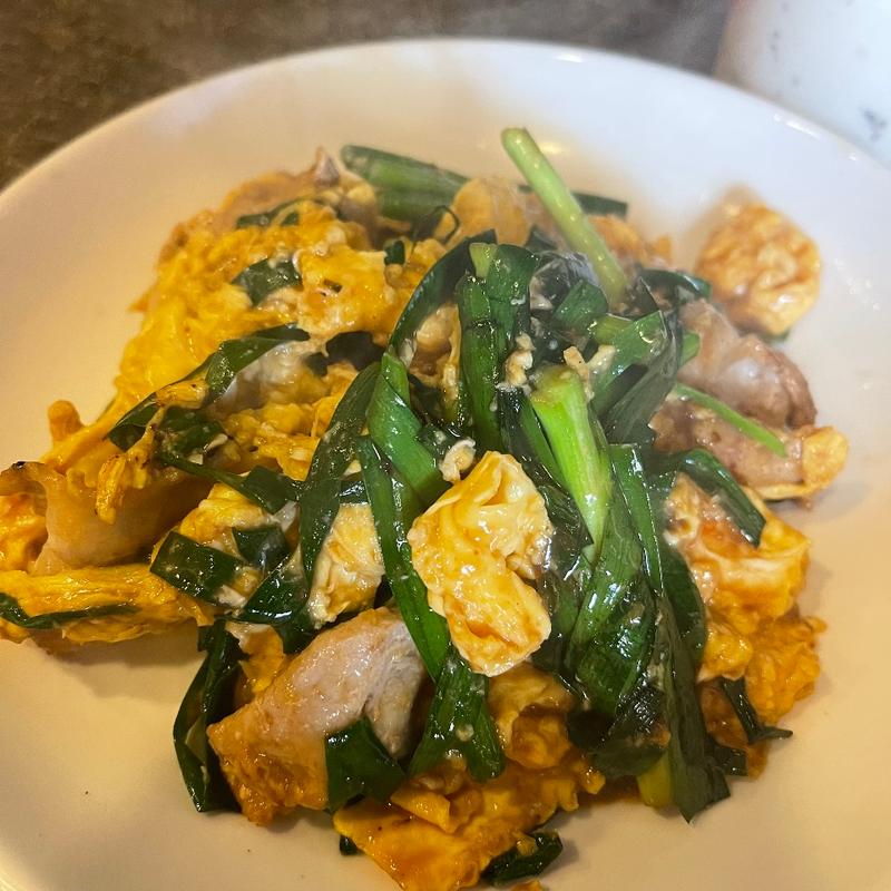 豚肉とニラと玉子の炒りつけ(楽楽 （ラクラク）)