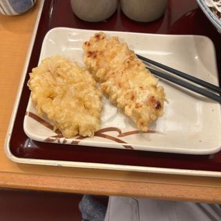 レンコン天ぷらととり天