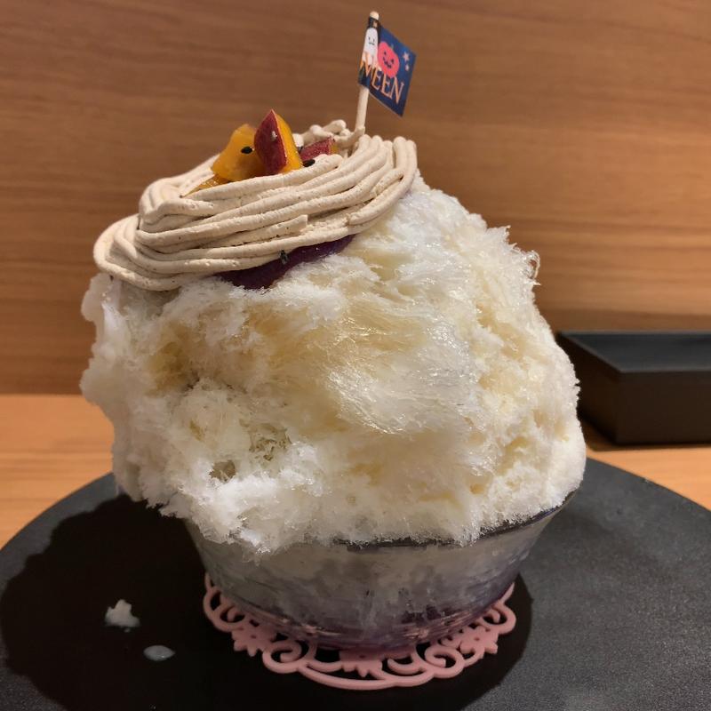 むらさきいもハロウィンカスタード(天然氷 かき氷専門店 きらきら星)