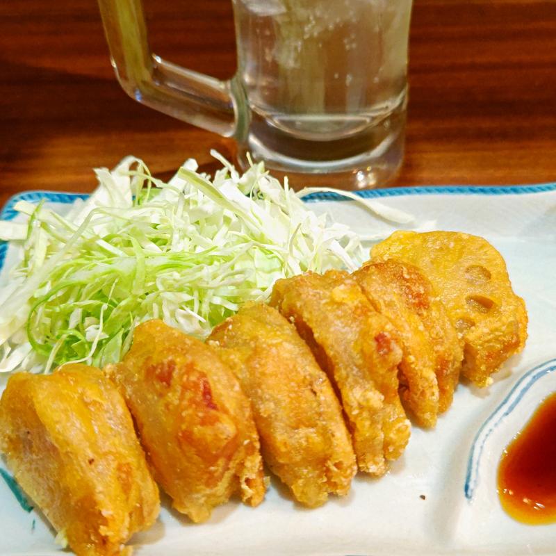 蓮根挟み揚げ(鳥どり)