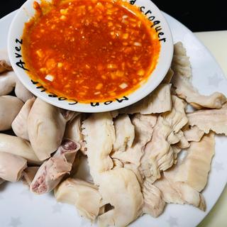 牛シロ刺し&コブクロ刺し&チョジャン(毎日屋)