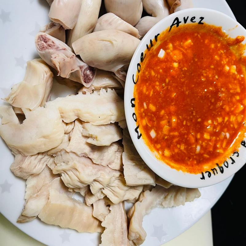 牛シロ刺し&コブクロ刺し&チョジャン(毎日屋)