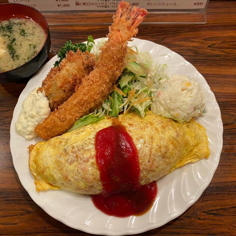 オムライス 海老フライ 牡蠣フライ(キッチンチェック)