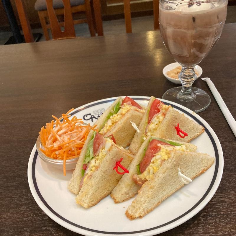 BLTEサンド＋アイスココア(CAZAN珈琲店 本店)