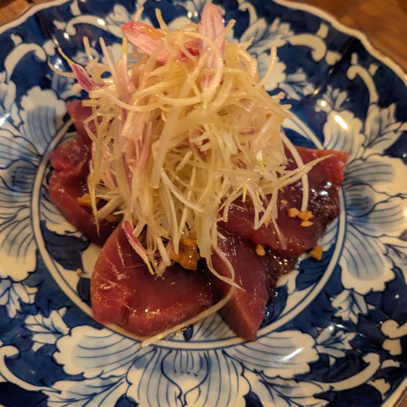 佐渡ヶ島カツオのカルパッチョ(will o' wisp)