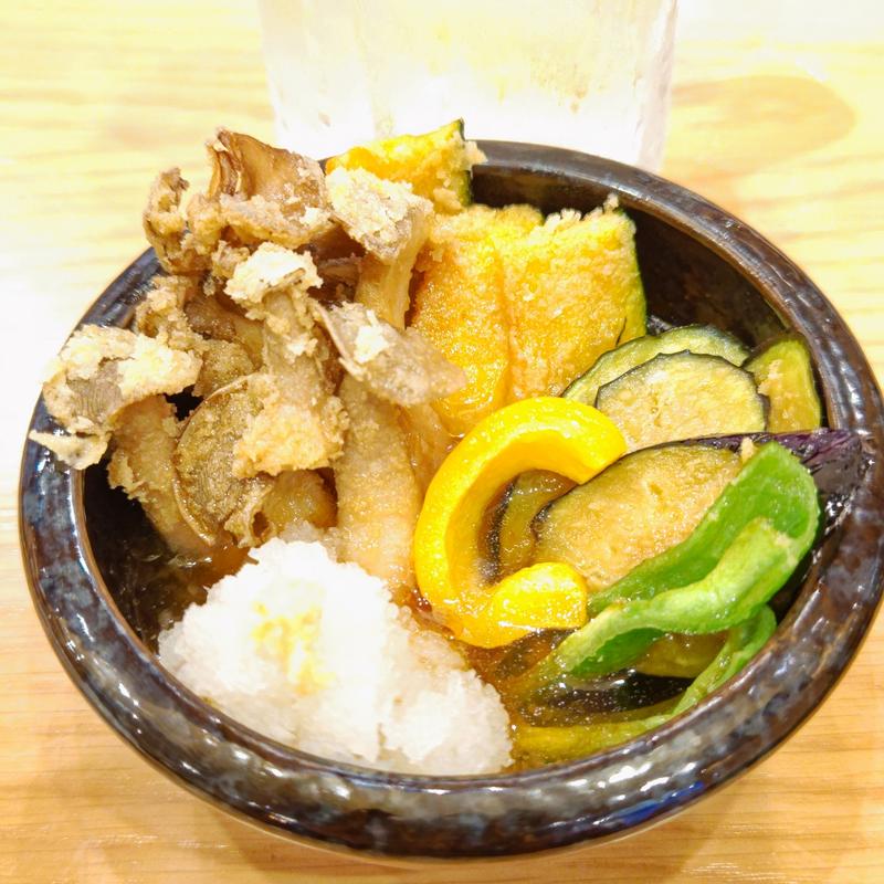 地野菜の揚げ浸し(魚と酒はなたれ 野毛五番街店)