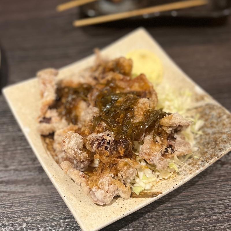  豚の唐揚げ 青唐しょうゆだれ(いろはにほへと 幌別店)