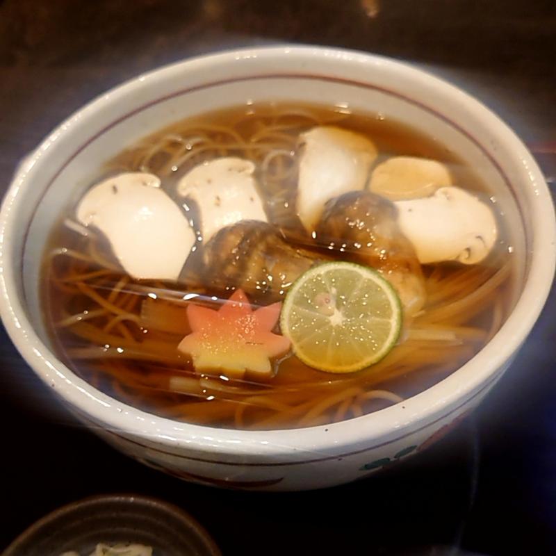松茸そば(茅場町 長寿庵)