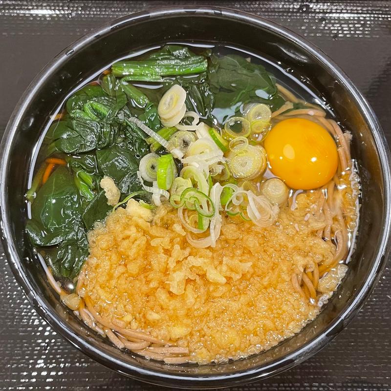 ほうれん草のお浸しそば(よもだそば 名古屋うまいもん通り広小路口店)